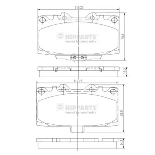 накладки NIPPARTS N3607022