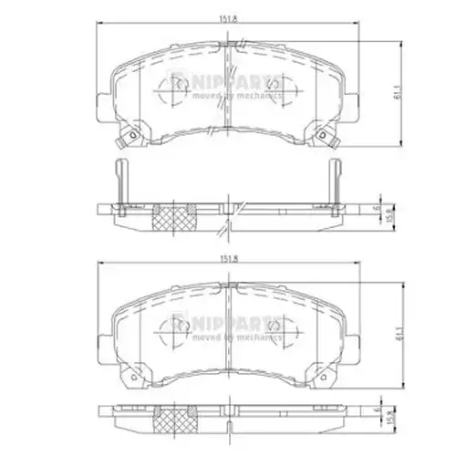 накладки NIPPARTS N3609011