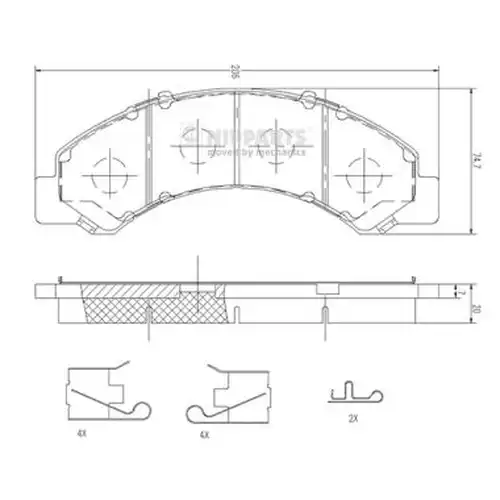 накладки NIPPARTS N3609013