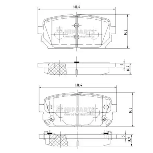 накладки NIPPARTS N3610309