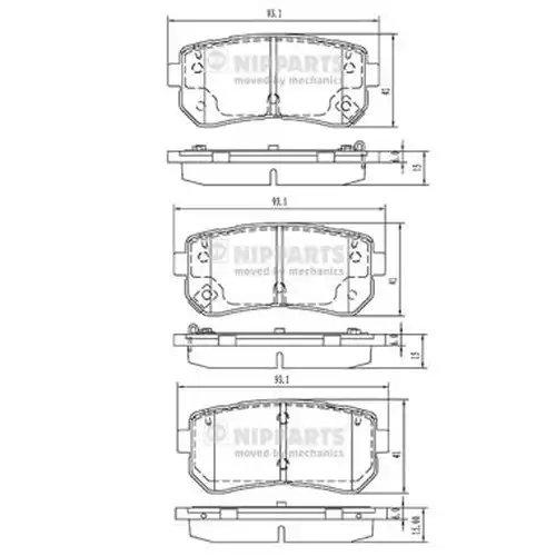 накладки NIPPARTS N3610313