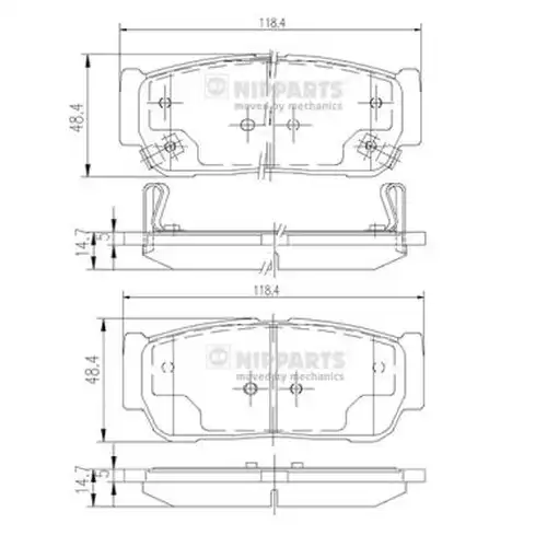 накладки NIPPARTS N3610402