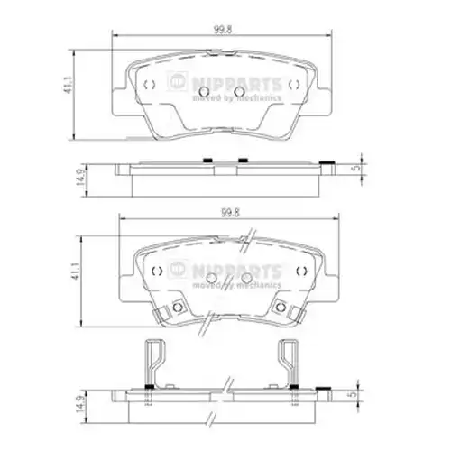 накладки NIPPARTS N3610519