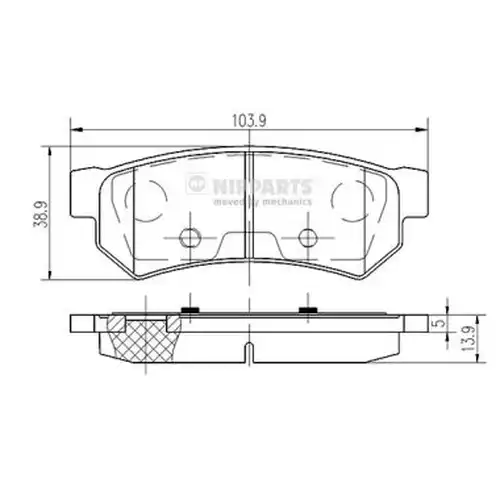 накладки NIPPARTS N3610907