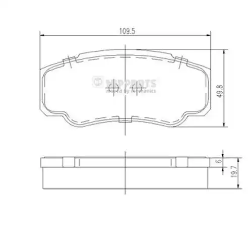 накладки NIPPARTS N3611052