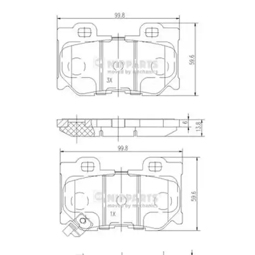 накладки NIPPARTS N3611053