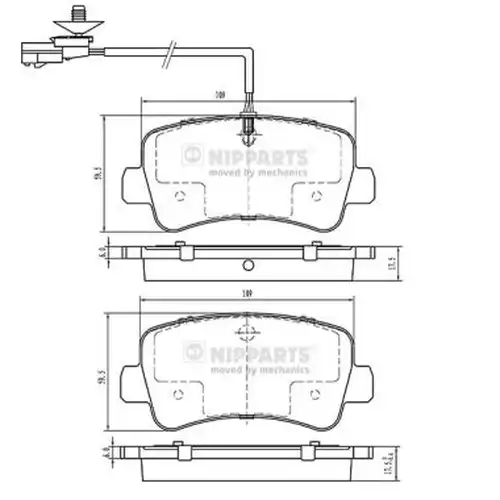 накладки NIPPARTS N3611057