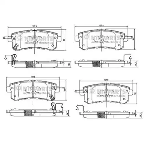 накладки NIPPARTS N3611058