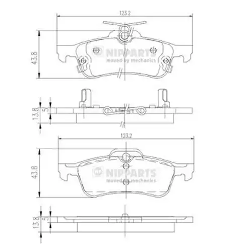 накладки NIPPARTS N3612036