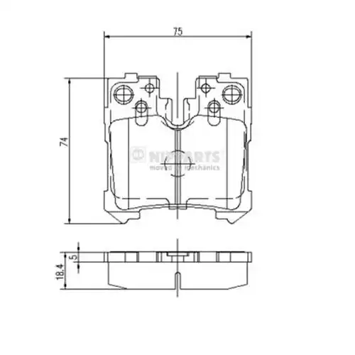 накладки NIPPARTS N3612037