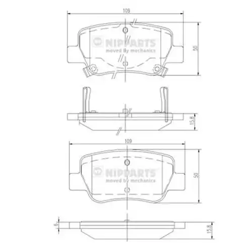 накладки NIPPARTS N3612042