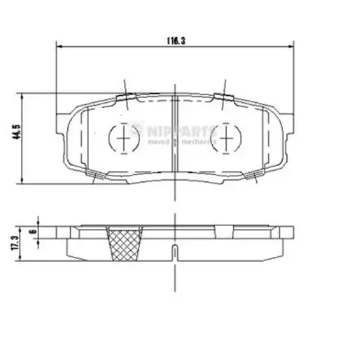 накладки NIPPARTS N3612043