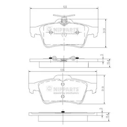 накладки NIPPARTS N3613022