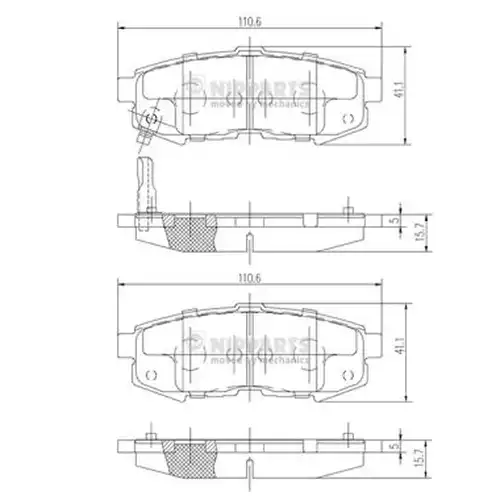 накладки NIPPARTS N3613023