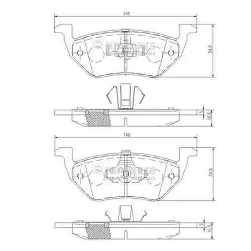 накладки NIPPARTS N3613025