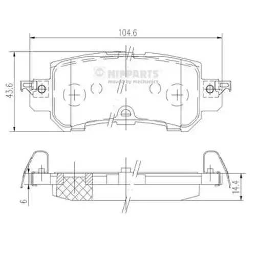 накладки NIPPARTS N3613026