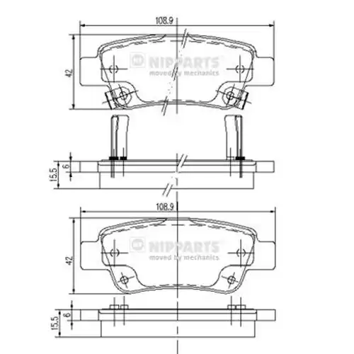 накладки NIPPARTS N3614019