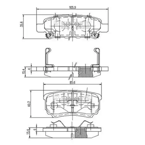 накладки NIPPARTS N3615015