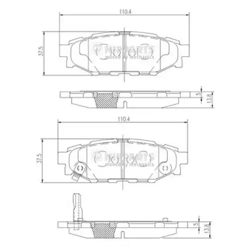 накладки NIPPARTS N3617004