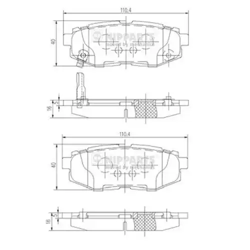 накладки NIPPARTS N3617006