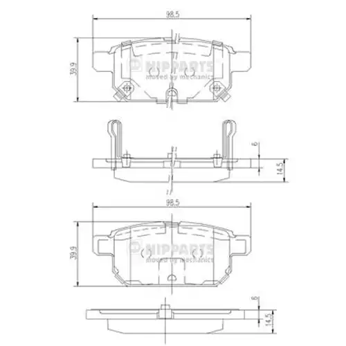 накладки NIPPARTS N3618002