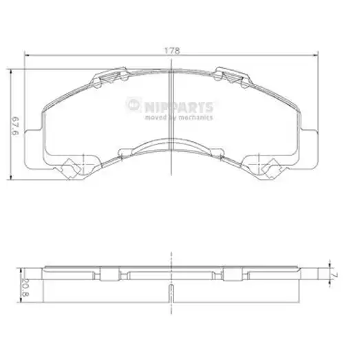 накладки NIPPARTS N3619003