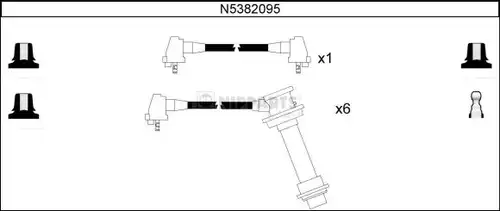 комплект запалителеи кабели NIPPARTS N5382095