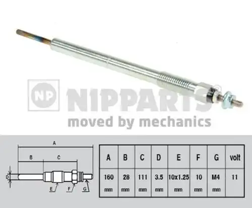 подгревна свещ NIPPARTS N5712025