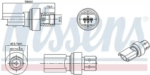 прекъсвач на налягане, климатизация NISSENS 301136