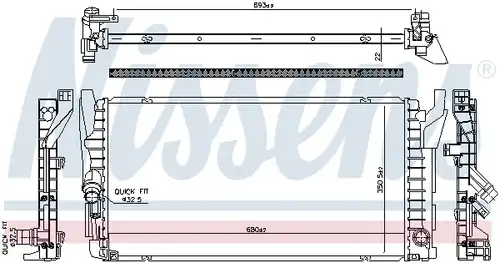 воден радиатор NISSENS 606385