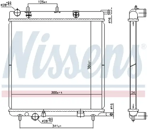 воден радиатор NISSENS 606400