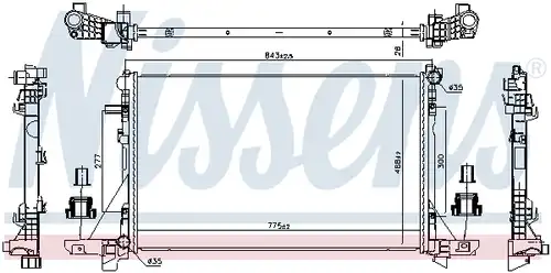 воден радиатор NISSENS 606411