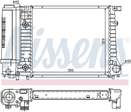 воден радиатор NISSENS 60731A