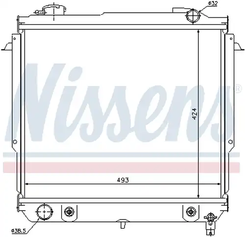 воден радиатор NISSENS 60987