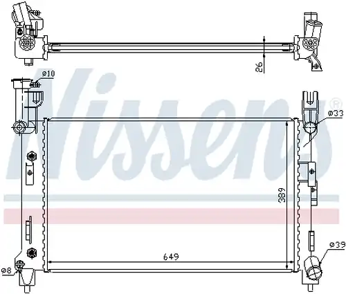 воден радиатор NISSENS 60996A