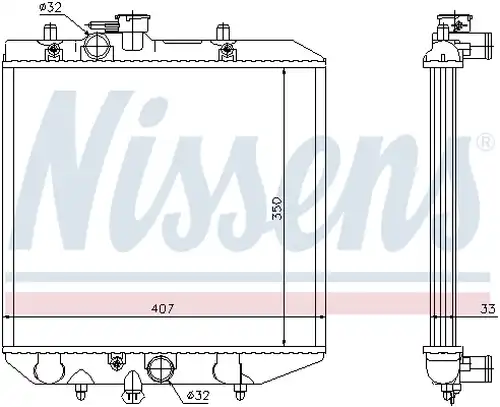 воден радиатор NISSENS 61749