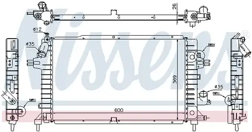 воден радиатор NISSENS 63112A