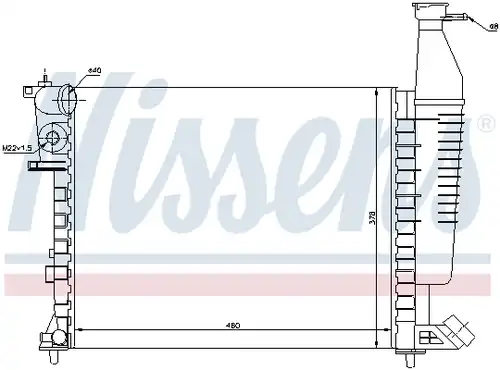 воден радиатор NISSENS 63546