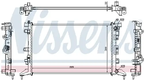 воден радиатор NISSENS 637602