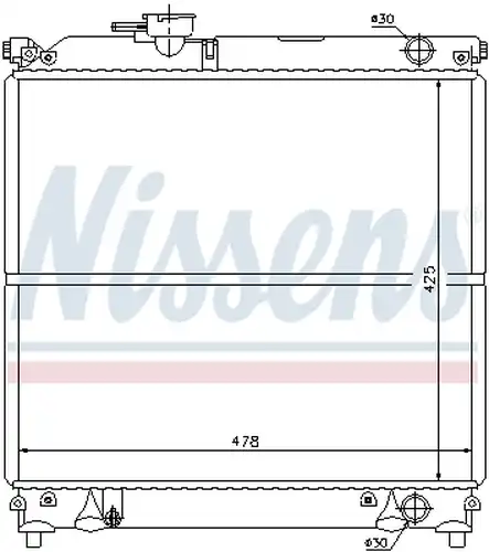 воден радиатор NISSENS 64181