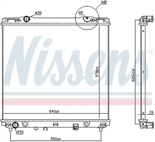 воден радиатор NISSENS 66773