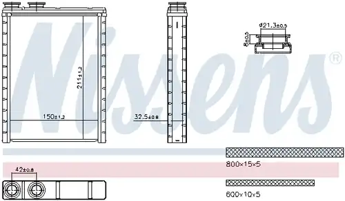 топлообменник, отопление на вътрешното пространство NISSENS 707286