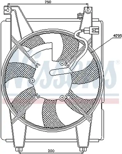 вентилатор, конденсатор на климатизатора NISSENS 85088