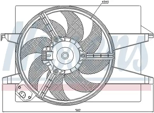 вентилатор, охлаждане на двигателя NISSENS 85220
