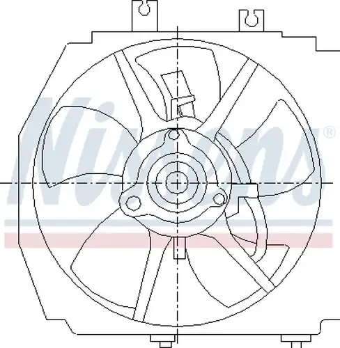вентилатор, охлаждане на двигателя NISSENS 85381