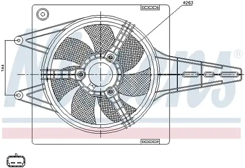вентилатор, охлаждане на двигателя NISSENS 85427