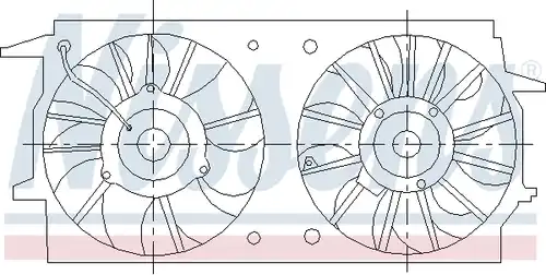 вентилатор, охлаждане на двигателя NISSENS 85461