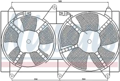 вентилатор, охлаждане на двигателя NISSENS 85611