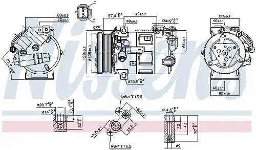 компресор за климатик NISSENS 890210