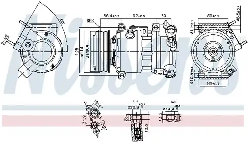 компресор за климатик NISSENS 890599